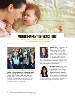 Mother-Infant Interactions: How Mothers of Hearing - Purdue e-Pubs