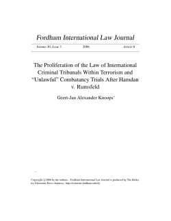 The Proliferation of the Law of International Criminal