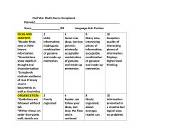 Civil War Multi-Genre Scrapbook Name(s