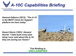 A-10C Capabilities Briefing