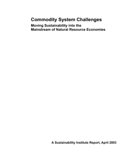 Commodity System Challenges