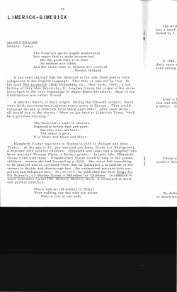 limerick-gimerick - Digital Commons @ Butler University