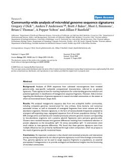Community-wide analysis of microbial genome sequence signatures