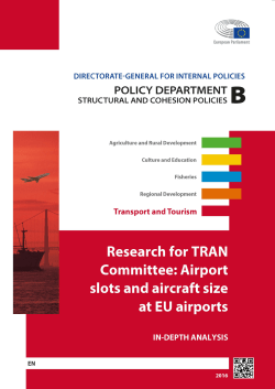 Airport slots and aircraft size at EU airports
