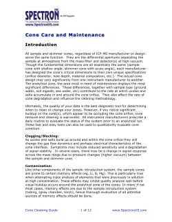 Cone Care and Maintenance