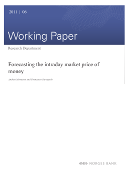 Forecasting the intraday market price of money (Norges Bank