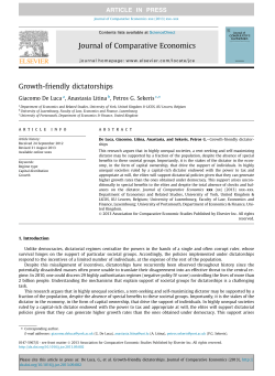 Growth-friendly dictatorships