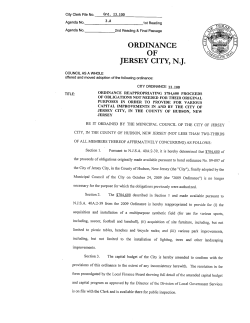 l ORDINANCE - City of Jersey City