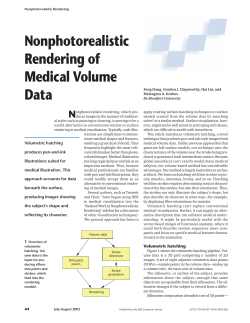 Nonphotorealistic rendering of medical volume data
