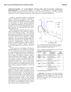 Strontium Iodide: An Ultra-Bright Scintillator for Planetary Gamma