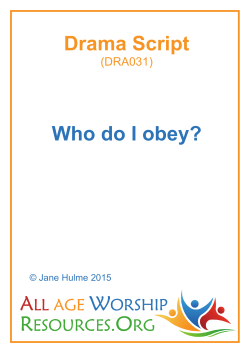 Drama Script Who do I obey?