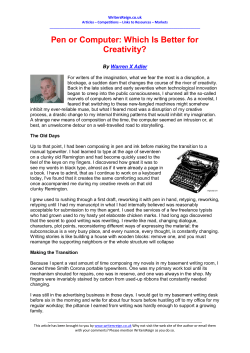 Pen or Computer: Which Is Better for Creativity?