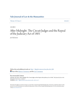 After Midnight: The Circuit Judges and the Repeal of the Judiciary
