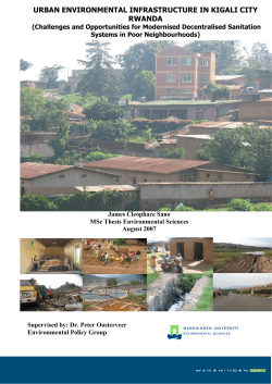 urban environmental infrastructure in kigali city rwanda