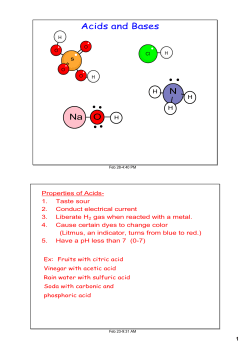 Acids and Bases N Na O