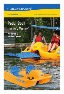 Pedal Boat Owner`s Manual