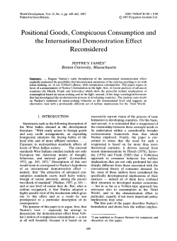 Positional Goods, Conspicuous Consumption and the International
