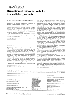 Disruption of microbial cells for intracellular