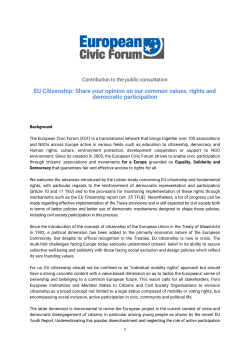 EU Citizenship: Share your opinion on our