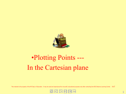 In the Cartesian plane - From the Desk of Pastor Jeff Ramos