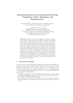 Integrating Boolean and Mathematical Solving