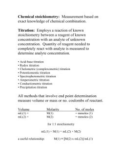 Chemical stoichiometry