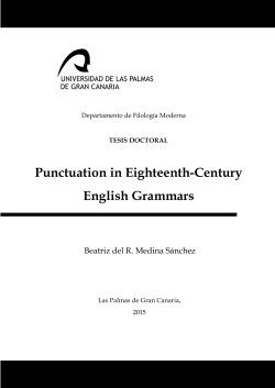 Punctuation in eighteenth-century english grammars