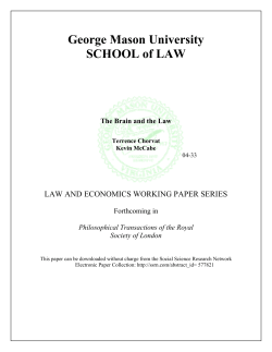 The Brain and the Law - George Mason University