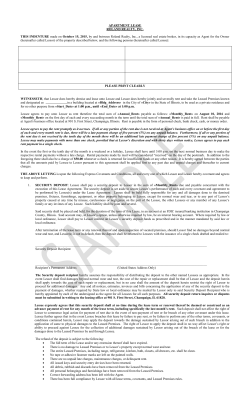 Sample Lease - Roland Realty