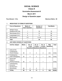 Social Science (Class X)