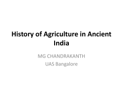 History of Agriculture in Ancient India by M. G. Chandrakanth