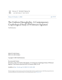 The Uniform Hieroglyphic: A Contemporary