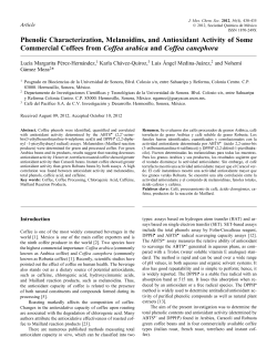 Phenolic Characterization, Melanoidins, and