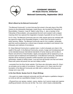 Beloved Community - All Souls Church Unitarian