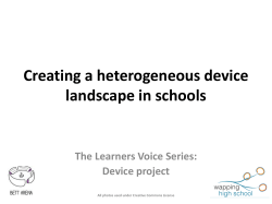 Creating a heterogeneous device landscape in schools