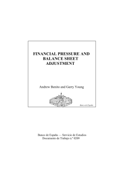 Financial Pressure and Balance Sheet