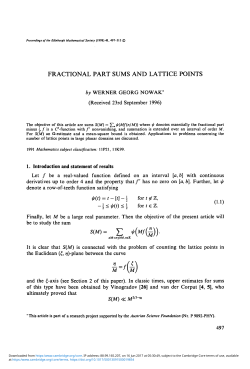 Fractional part sums and lattice points