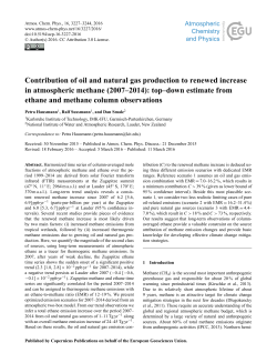 Contribution of oil and natural gas production to renewed increase