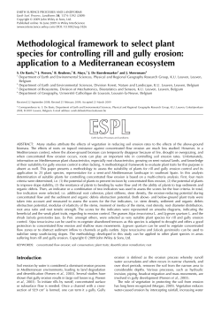 Methodological framework to select plant species for controlling rill