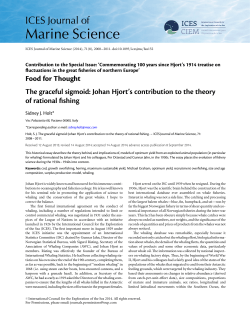 The graceful sigmoid: Johan Hjort`s contribution to the theory of