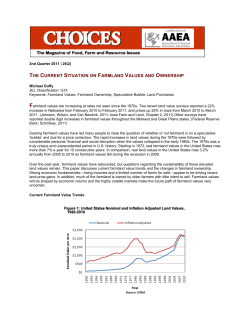 the current situation on farmland values and ownership