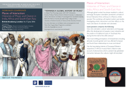 Histories of Music and Dance in India, Africa and South