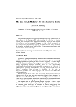 The One-minute Modeller: An Introduction to Simile