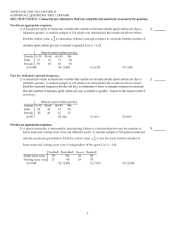 MATH 1342 TEST ON CHAPTER 10 ANSWER ALL QUESTIONS