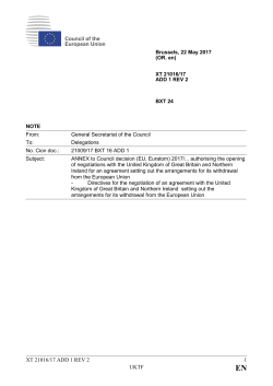 Negotiating directives - Council of the European Union