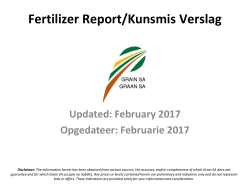 February Fertilizer Report
