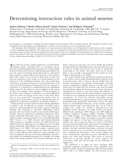 Determining interaction rules in animal swarms