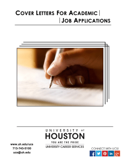 Cover Letters for Academic Job Applications