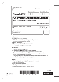 Chemistry/Additional Science