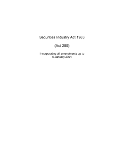 Securities Industry Act 1983 - Securities Commission Malaysia